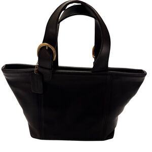 Vintage Y2K Coach Soho Waverly Bag Black Leather Brass Buckle Style 4133 Purse